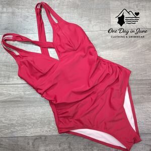 Cupshe V Neck Tie Back One Piece Swimsuit Size S